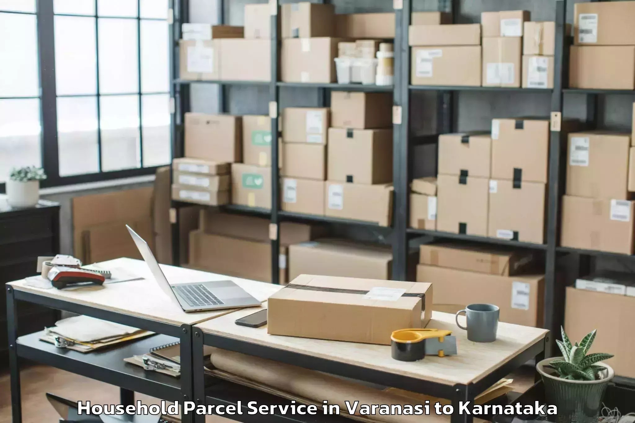 Book Varanasi to Harpanahalli Household Parcel Online